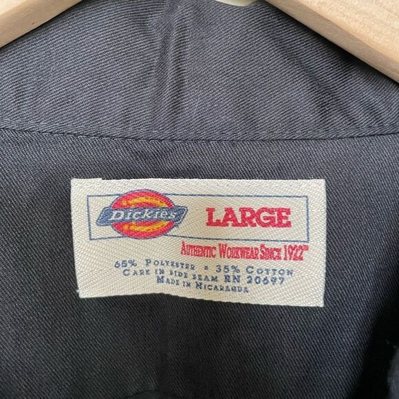 Dickies Workwear Button Down Long Sleeve Black L - Picture 2 of 3